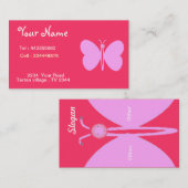 ピンクのpapillon 名刺 (正面/裏面)