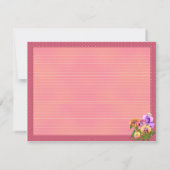 ピンクのPosyのレシピカード 招待状 (裏面)