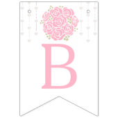 ピンクのposyブライダルシャワー写真のバンティングフラグ バンティングフラッグ (第2の旗)