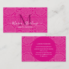 ピンクのPythonスキン名刺 名刺