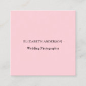 ピンクのQRコードのソーシャルメディア スクエア名刺 (正面)