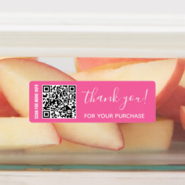 ピンクのQRコードを購入パーソナライズされたしていただき、ありがとうございます ラベル