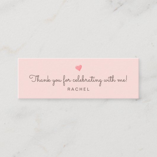 ピンクのqrコードソーシャルメディアバチェロレッテカード スキニー名刺 (正面)