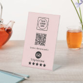 ピンクのQRコード | Tripadvisorレビュー表示 台座サイン (インサイチュ)