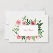 ピンクのRanunculusの花は感謝していしています サンキューカード (正面)