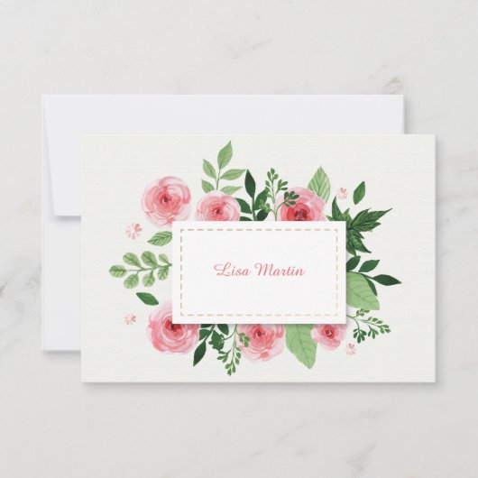 ピンクのRanunculusの花は感謝していしています サンキューカード (正面)