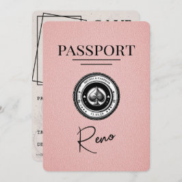 ピンクのReno Passport日付の保存 セーブザデート