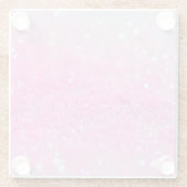 ピンクのRosegoldの輝きの女の赤ちゃんのグリッター ガラスコースター (裏面)