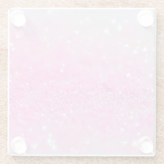 ピンクのRosegoldの輝きの女の赤ちゃんのグリッター ガラスコースター