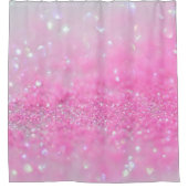 ピンクのRosegoldの輝きの女の赤ちゃんのグリッター シャワーカーテン (正面)