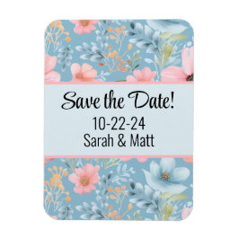 ピンクのSave the Date マグネット