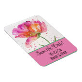 ピンクのSave the Date マグネット (右側)