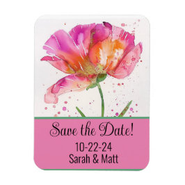 ピンクのSave the Date マグネット