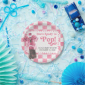 ピンクのShe's Ready to Pop ベビーシャワー ペーパープレート (パーティー)