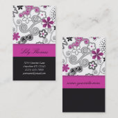 ピンクのSplendarのプロフィールカード 名刺 (正面/裏面)