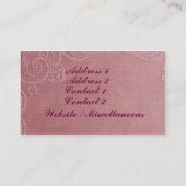 ピンクのSteampunkの蝶 名刺 (裏面)