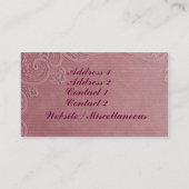 ピンクのSteampunkの蝶 名刺 (裏面)