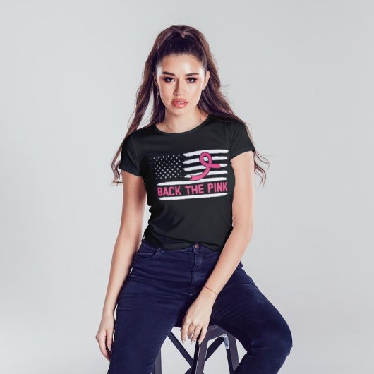 ピンクのTシャツをバック Tシャツ