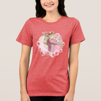 ピンクのTシャツ トライブレンドTシャツ