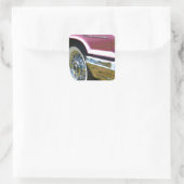 ピンクのT鳥の雷鳥 スクエアシール (バッグ)