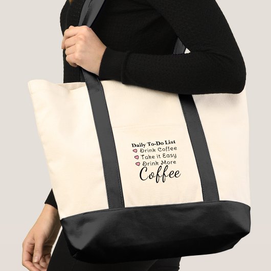 ピンクのToDoリストとコーヒーを飲もう トートバッグ