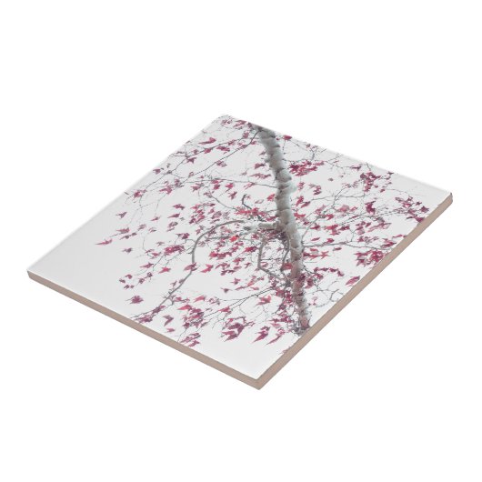 ピンクのtouch葉の タイル (側面)