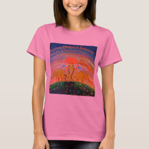 ピンクのtyeの染料の元のEle芸術 Tシャツ