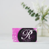 ピンクはあなたのmongramをカスタマイズ 名刺 (スタンド正面)