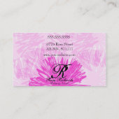 ピンクはあなたのmongramをカスタマイズ 名刺 (裏面)