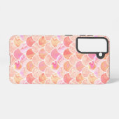 ピンクはかりで測オレンジ SAMSUNG GALAXYケース (裏面横)