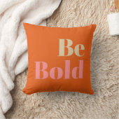 ピンクはっきりしたとやる気を起こさせるオレンジ色のことわざ クッション (ブランケット)