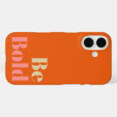 ピンクはっきりしたとやる気を起こさせるオレンジ色のことわざ Case-Mate iPhoneケース (裏面 (横))