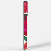 ピンクはっきりしたとオレンジのフローラ名パーソナライズされた Case-Mate iPhoneケース (裏面 / 右)