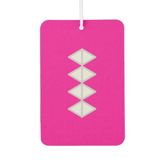 ピンクはっきりしたと白 カーエアーフレッシュナー (正面)