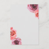 ピンクはっきりしたと紫の春バラ エンクロージャーカード (裏面)