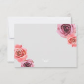 ピンクはっきりしたと紫の春バラ 出欠カード (裏面)