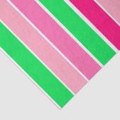 ピンクはっきりしたと緑のストライプ 薄葉紙 (詳細)