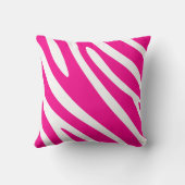 ピンクはっきりしたのゼブラストライプ クッション (裏面)