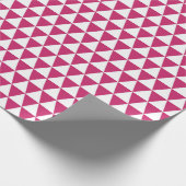 ピンクはっきりしたのダイヤモンドパターン ラッピングペーパー (角)