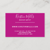ピンクはっきりしたのフェミニングリッター 名刺 (裏面)