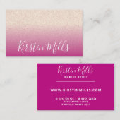 ピンクはっきりしたのフェミニングリッター 名刺 (正面/裏面)