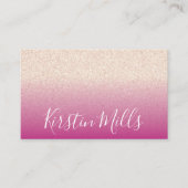 ピンクはっきりしたのフェミニングリッター 名刺 (正面)