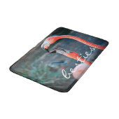 ピンクはっきりしたのフラミンゴBestiesの友達の写真かわいいおもしろい バスマット (アングル)