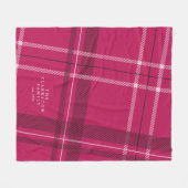 ピンクはっきりしたの休日のプライパーソナライズされたド家族 フリースブランケット (正面(横))