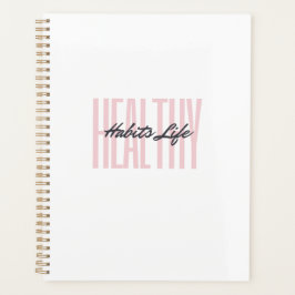 ピンクはっきりしたの健康的な生活生活プランナー プランナー手帳
