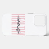 ピンクはっきりしたの健康的な習慣の生活iPhone 13プロケース Case-Mate iPhoneケース (裏面 (横))
