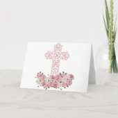 ピンクはっきりしたの優雅なサンキューパステル サンキューカード (裏面)