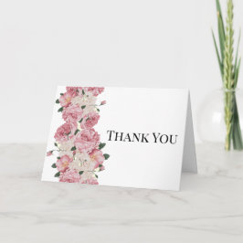 ピンクはっきりしたの優雅なサンキューパステル サンキューカード