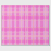 ピンクはっきりしたの格子模様の包み紙 ラッピングペーパー (フラット)