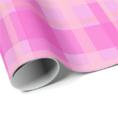 ピンクはっきりしたの格子模様の包み紙 ラッピングペーパー (ロールコーナー)